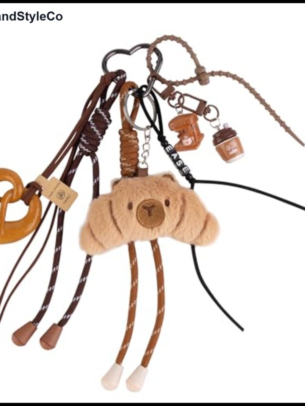 Metal Leather Polyester Bag Charms Keychains Handbag Purse Accessories